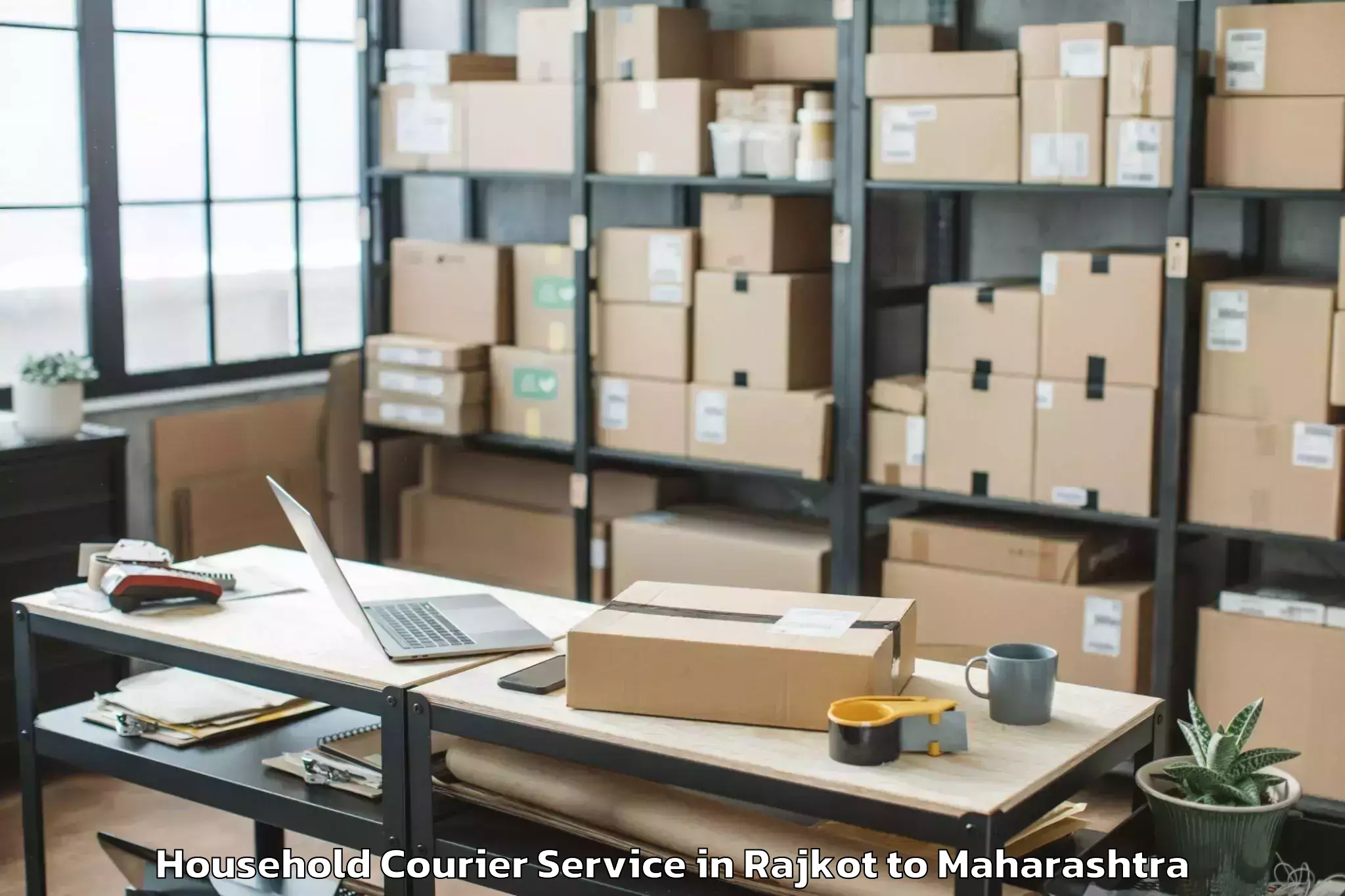 Affordable Rajkot to Hadgaon Household Courier